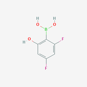 molecular formula C6H5BF2O3 B13702192 (2,4-Difluoro-6-hydroxyphenyl)boronic acid 