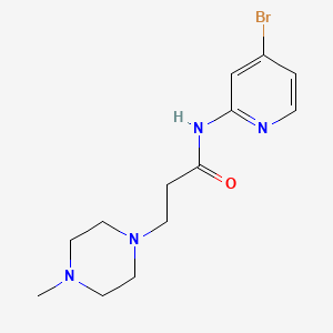 molecular formula C13H19BrN4O B13702280 N-(4-Bromo-2-pyridyl)-3-(4-methyl-1-piperazinyl)propanamide 