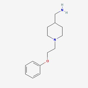 molecular formula C14H22N2O B1370231 4-Aminomethyl-1-(2-phenoxyethyl)piperidine 