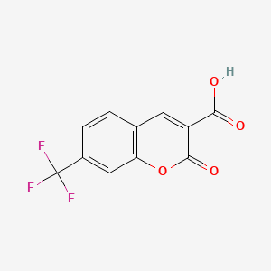 molecular formula C11H5F3O4 B13702316 2-Oxo-7-(trifluoromethyl)-2H-chromene-3-carboxylic Acid 