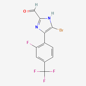 5-Bromo-4-[2-fluoro-4-(trifluoromethyl)phenyl]imidazole-2-carbaldehyde