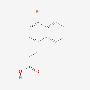 molecular formula C13H11BrO2 B13702400 3-(4-Bromo-1-naphthyl)propanoic Acid 