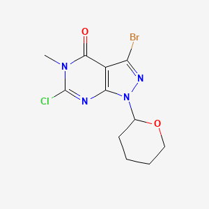 3-Bromo-6-chloro-5-methyl-1-(tetrahydro-2H-pyran-2-yl)-1H-pyrazolo[3,4-d]pyrimidin-4(5H)-one