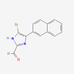 molecular formula C14H9BrN2O B13702410 5-Bromo-4-(2-naphthyl)imidazole-2-carbaldehyde 