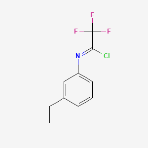 molecular formula C10H9ClF3N B13702417 N-(3-Ethylphenyl)-2,2,2-trifluoroacetimidoyl Chloride 