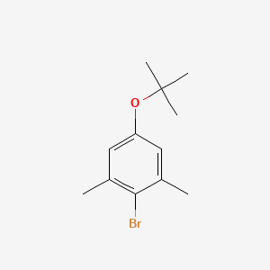 molecular formula C12H17BrO B13702424 2-Bromo-5-(tert-butoxy)-1,3-dimethylbenzene 