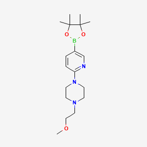 molecular formula C18H30BN3O3 B13702453 6-[4-(2-Methoxyethyl)-1-piperazinyl]pyridine-3-boronic Acid Pinacol Ester 