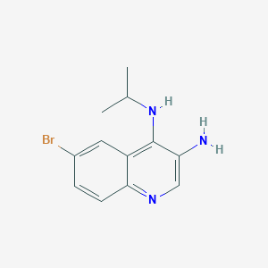 molecular formula C12H14BrN3 B13702491 6-Bromo-N4-isopropylquinoline-3,4-diamine 