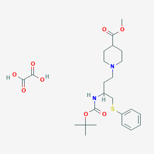 Methyl (R)-1-[3-(Boc-amino)-4-(phenylthio)butyl]piperidine-4-carboxylate Oxalate