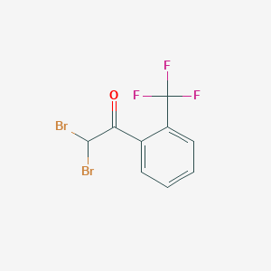 2,2-Dibromo-1-[2-(trifluoromethyl)phenyl]ethanone