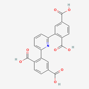 molecular formula C21H13NO8 B13702532 2,6-Di(2',5'-dicarboxylphenyl)pyridine 