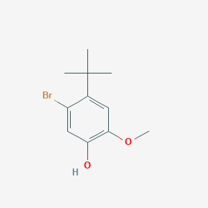 molecular formula C11H15BrO2 B13702597 5-Bromo-4-(tert-butyl)-2-methoxyphenol 