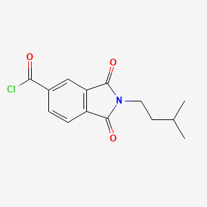 molecular formula C14H14ClNO3 B13702610 2-Isopentyl-1,3-dioxoisoindoline-5-carbonyl Chloride 