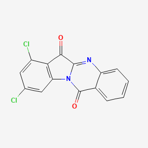 molecular formula C15H6Cl2N2O2 B13702614 7,9-Dichloroindolo[2,1-b]quinazoline-6,12-dione 