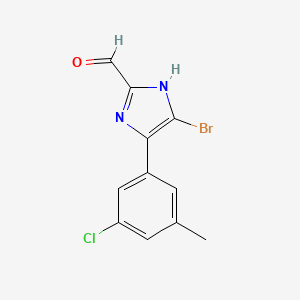 5-Bromo-4-(3-chloro-5-methylphenyl)imidazole-2-carbaldehyde