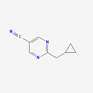 molecular formula C9H9N3 B13702662 2-(Cyclopropylmethyl)pyrimidine-5-carbonitrile 