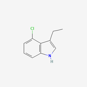 molecular formula C10H10ClN B13702666 4-Chloro-3-ethyl-1H-indole 