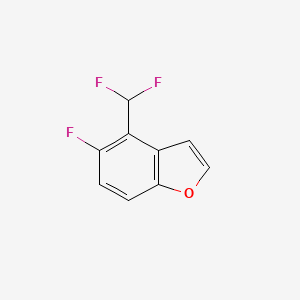 molecular formula C9H5F3O B13702716 4-(Difluoromethyl)-5-fluorobenzofuran 