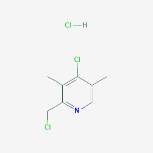 molecular formula C8H10Cl3N B1370272 4-氯-2-(氯甲基)-3,5-二甲基吡啶盐酸盐 CAS No. 143016-68-6