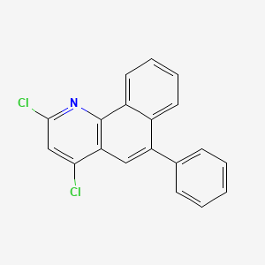 molecular formula C19H11Cl2N B13702722 2,4-Dichloro-6-phenylbenzo[h]quinoline 