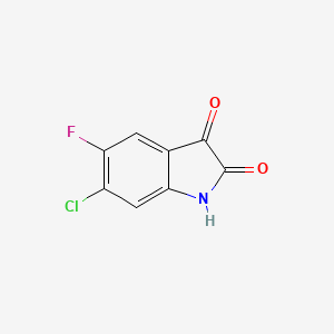 molecular formula C8H3ClFNO2 B1370284 5-氟-6-氯异羟吲哚酮 CAS No. 96202-57-2