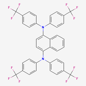 molecular formula C38H22F12N2 B13702864 N1,N1,N4,N4-Tetrakis(4-(trifluoromethyl)phenyl)naphthalene-1,4-diamine 