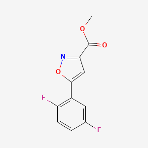 molecular formula C11H7F2NO3 B13702877 Methyl 5-(2,5-Difluorophenyl)isoxazole-3-carboxylate 