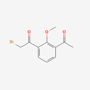 1-(3-acetyl-2-methoxyphenyl)-2-bromoethanone