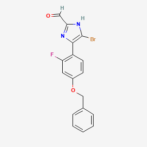 4-[4-(Benzyloxy)-2-fluorophenyl]-5-bromoimidazole-2-carbaldehyde