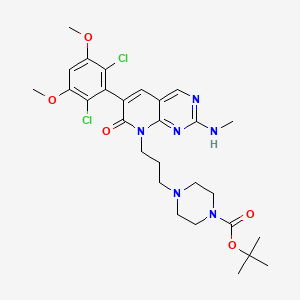 Tert-butyl 4-(3-(6-(2,6-dichloro-3,5-dimethoxyphenyl)-2-(methylamino)-7-oxopyrido[2,3-D]pyrimidin-8(7H)-YL)propyl)piperazine-1-carboxylate