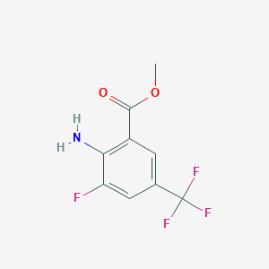 molecular formula C9H7F4NO2 B13702932 Methyl 2-amino-3-fluoro-5-(trifluoromethyl)benzoate 