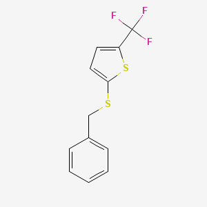 molecular formula C12H9F3S2 B13702974 2-(Benzylthio)-5-(trifluoromethyl)thiophene 