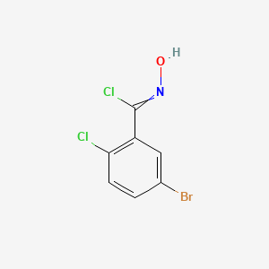 molecular formula C7H4BrCl2NO B13702983 5-Bromo-2-chloro-N-hydroxybenZimidoyl chloride 