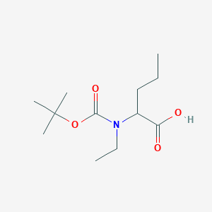 molecular formula C12H23NO4 B13703005 2-[(Boc)(ethyl)amino]pentanoic Acid 