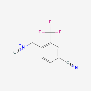 molecular formula C10H5F3N2 B13703025 4-(Isocyanomethyl)-3-(trifluoromethyl)benzonitrile 