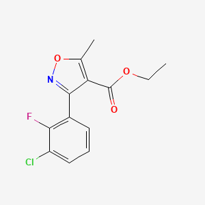 Ethyl 3-(3-chloro-2-fluorophenyl)-5-methylisoxazole-4-carboxylate