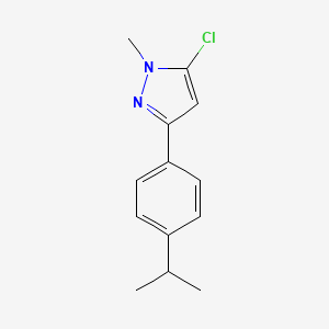 molecular formula C13H15ClN2 B13703040 5-Chloro-3-(4-isopropylphenyl)-1-methyl-1H-pyrazole 