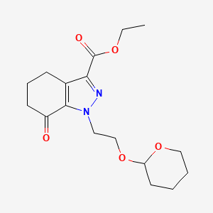 molecular formula C17H24N2O5 B13703043 Ethyl 7-Oxo-1-[2-[(2-tetrahydropyranyl)oxy]ethyl]-4,5,6,7-tetrahydroindazole-3-carboxylate 