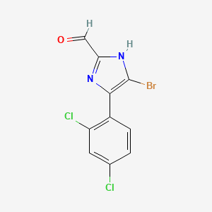 molecular formula C10H5BrCl2N2O B13703046 5-Bromo-4-(2,4-dichlorophenyl)imidazole-2-carbaldehyde 