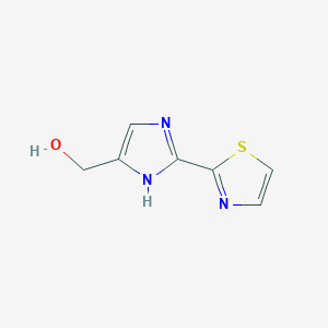 molecular formula C7H7N3OS B13703054 2-(2-Thiazolyl)imidazole-5-methanol 