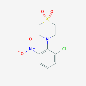 molecular formula C10H11ClN2O4S B13703080 4-(2-Chloro-6-nitrophenyl)thiomorpholine 1,1-Dioxide 