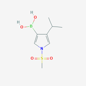 molecular formula C8H14BNO4S B13703109 4-Isopropyl-1-(methylsulfonyl)pyrrole-3-boronic Acid 