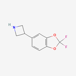 molecular formula C10H9F2NO2 B13703110 3-(2,2-Difluorobenzo[d][1,3]dioxol-5-yl)azetidine CAS No. 1260829-26-2