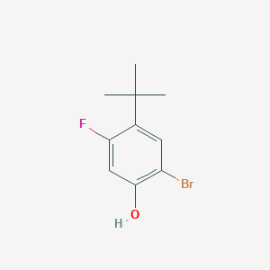 molecular formula C10H12BrFO B13703136 2-Bromo-4-(tert-butyl)-5-fluorophenol 