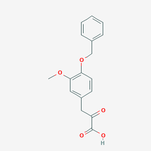 molecular formula C17H16O5 B13703158 3-(3-Methoxy-4-phenylmethoxyphenyl)-2-oxopropanoic acid 