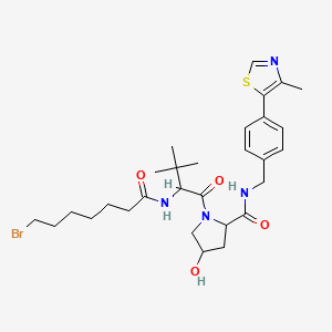 (2S,4R)-1-[(2S)-2-(7-bromoheptanoylamino)-3,3-dimethyl-butanoyl]-4-hydroxy-N-[[4-(4-methylthiazol-5-yl)phenyl]methyl]pyrrolidine-2-carboxamide