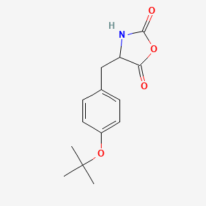 molecular formula C14H17NO4 B13703163 4-[[4-[(2-Methylpropan-2-yl)oxy]phenyl]methyl]-1,3-oxazolidine-2,5-dione 