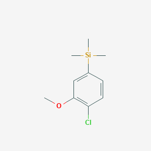 molecular formula C10H15ClOSi B13703179 2-Chloro-5-(trimethylsilyl)anisole 