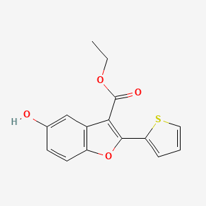 molecular formula C15H12O4S B13703226 Ethyl 5-Hydroxy-2-(2-thienyl)benzofuran-3-carboxylate 