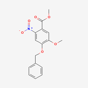 molecular formula C16H15NO6 B1370324 4-(苄氧基)-5-甲氧基-2-硝基苯甲酸甲酯 CAS No. 61032-41-5